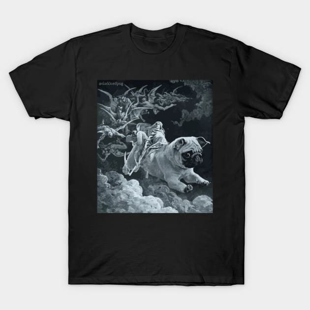 Pug rider T-Shirt by darklordpug